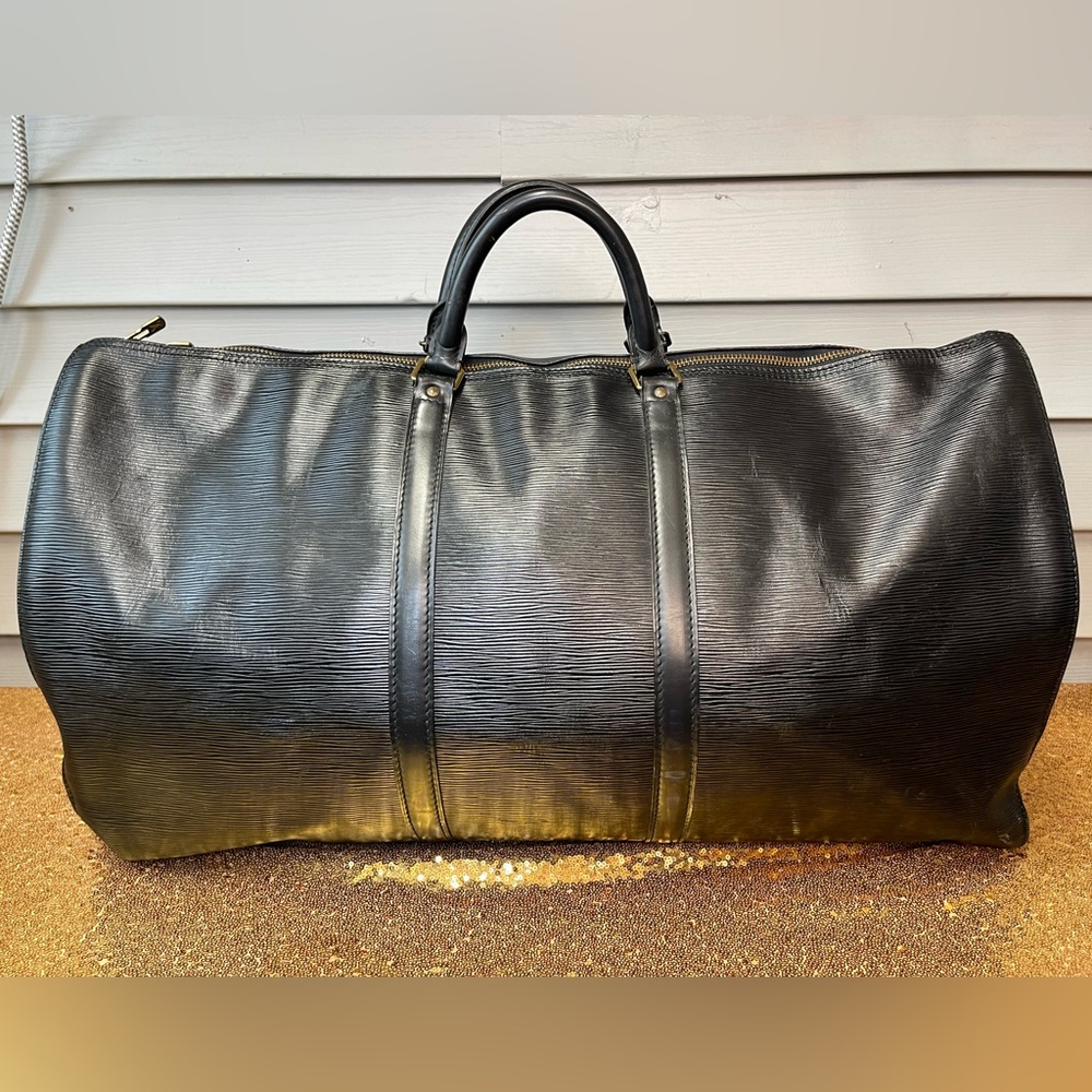 Louis Vuitton Black Epi Keepall 60